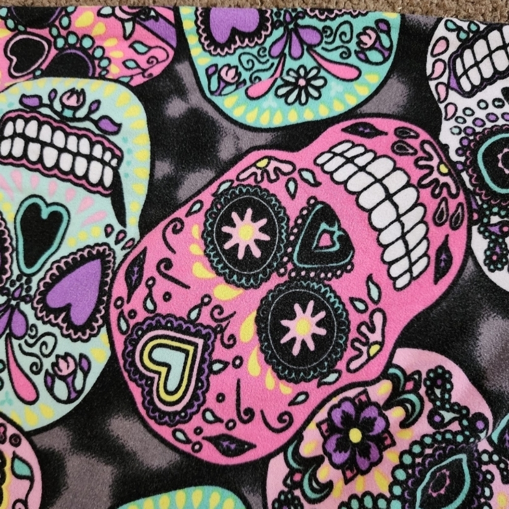 Sugar Skull Leggings, Women's -MEDIUM- - Picture 2 of 5